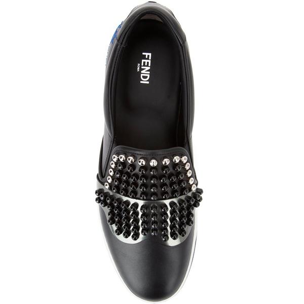 FENDI フェンディ コピー スニーカー FE1072 KARLITO STUDDED SLIP-ON SNEAKERS